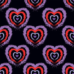 love heart valentine seamless pattern