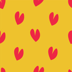 love heart valentine seamless pattern