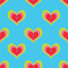 love heart valentine seamless pattern