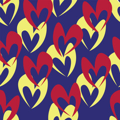 love heart valentine seamless pattern