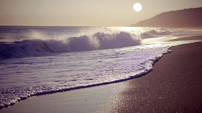 Dynamic ocean waves seaside hyperrealistic imagery coastal environment aerial view gigapixel detail