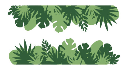 Tropical Foliage Borders: Lush Greenery for Design Accents.