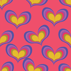 love heart valentine seamless pattern