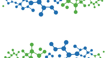 Abstract Molecular Structure Background Blue Green.