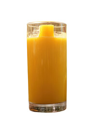 Golden mango juice PNG, isolated on transparent background.