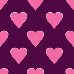 love heart valentine seamless pattern