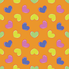 love heart valentine seamless pattern