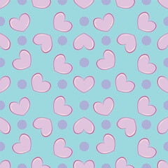 seamless pattern with hearts