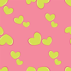 love heart valentine seamless pattern