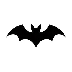 Illuminated bat silhouette against a dark background symbolizing halloween and spooky night