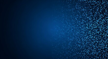 Abstract blue binary code background for technology and data concepts
