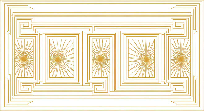 Geometric gold pattern background design art deco style illustration template for graphic design needs