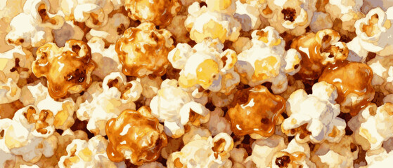 Dreamy Blur Sweet Popcorn Background isolated watercolor vector illustration svg