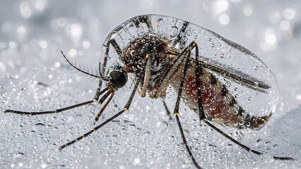  a frozen mosquito macro 35mm