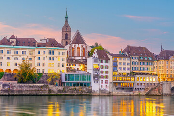 Old town Basel city skyline, city scape of  Switzerland