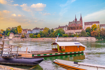 Old town Basel city skyline, city scape of  Switzerland