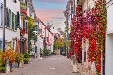 Old town Basel city skyline, city scape of  Switzerland