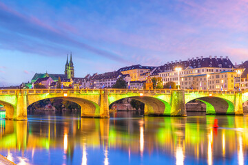 Old town Basel city skyline, city scape of  Switzerland