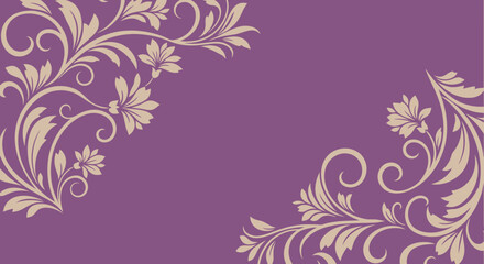 Elegant Floral Swirls Decorative Background.