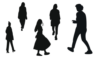Women Walking Silhouette Collection