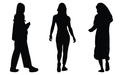 Women Walking Silhouette Collection