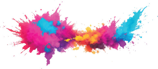 Colorful powder explosion vibrant Holi festival celebration abstract background for creative design