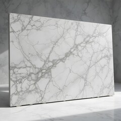 Elegant white marble slab with intricate grey veining, perfect for luxury interiors and architectural design projects. cararra marble