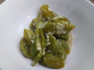 Tumis Gambas or Oseng Gambas is Stir Fried Luffa Vegetable.