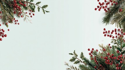 simple Seamless Christmas frame with place for text concept