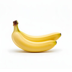 Banana Fruit Horizontal Two Bananas on White Surface