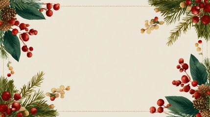 simple Seamless Christmas frame with place for text concept
