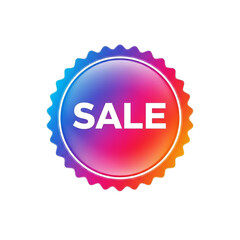 Colorful Sale Badge with Gradient Colors, Perfect for Promotions and Marketing Campaigns