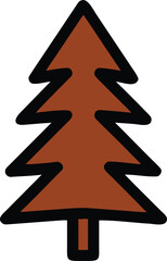Fototapeta premium Vector icon of a fir tree on TB.