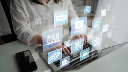 Concept of subscription services provides exclusive digital content. This model offers continuous access, enhancing subscription services with personalized experiences and benefits. Funnel