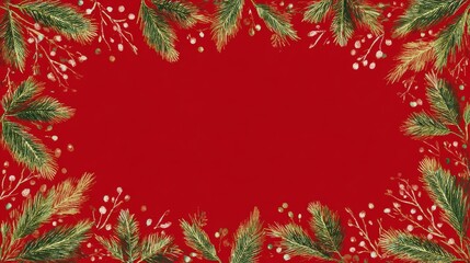 simple Seamless Christmas frame with place for text concept