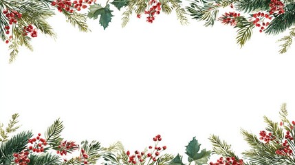 simple Seamless Christmas frame with place for text concept