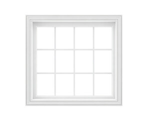 Elegant White Window Design, Architecture, Indoor Space, Minimalist, Clean Aesthetic