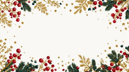 simple Seamless Christmas frame with place for text concept