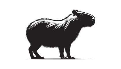 black color ............ animal silhouette vector illustration, solid white background