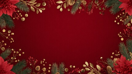 simple Seamless Christmas frame with place for text concept