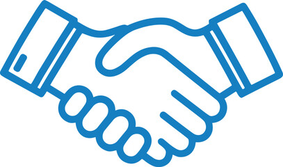 “Business handshake agreement icon symbolizing partnership, teamwork, deal making, cooperation, contract signing, success, unity in modern vector design”
