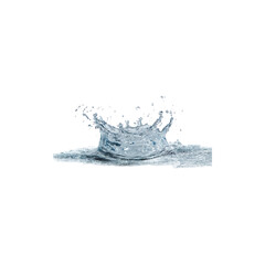 Splash of Freshwater, Clear Liquid Motion Photography Isolated on White Background for Nature, Science, and Environmental Use