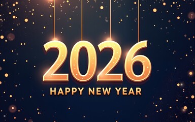 2026 Happy New Year Background Design. Greeting Card, Banner, Poster. Vector Illustration. High quality