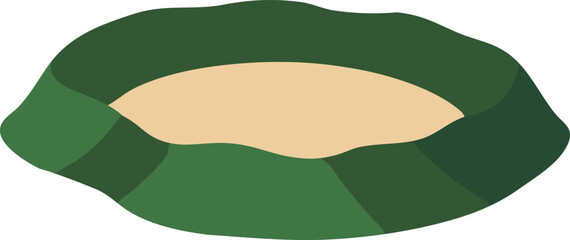 Green rimmed caldera crater © KEI KATA