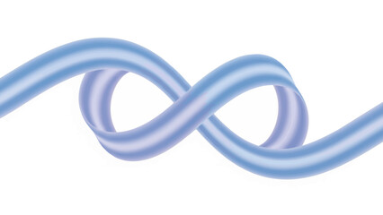 Naklejka premium Abstract blue spiral line flowing dynamic shape vector illustration isolated on white background