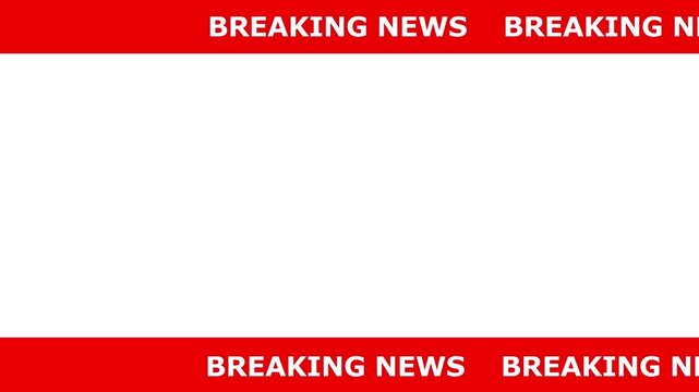 News lower third background overlay template with green screen, TV broadcast style animation for breaking news or live updates .Breaking news lower third 3rd chyron l3rd loop 4k video