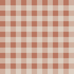 Warm Beige Rustic Gingham Checks