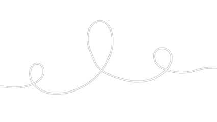 Abstract white line drawing simple vector illustration for background design isolated on white