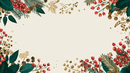 simple Seamless Christmas frame with place for text concept