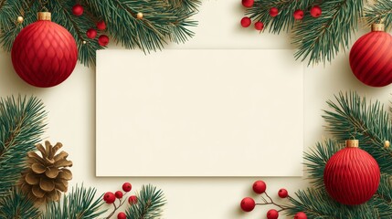 simple Seamless Christmas frame with place for text concept